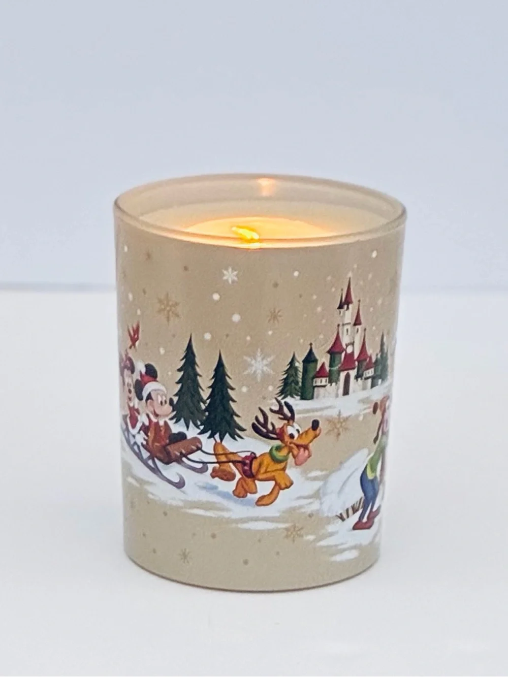 Disney Parks Christmas Mickey & Friends Holiday Light-Up Candle 5”